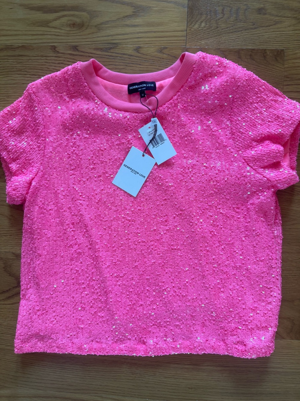 Generation Love Kai Hot Pink Sequin Top